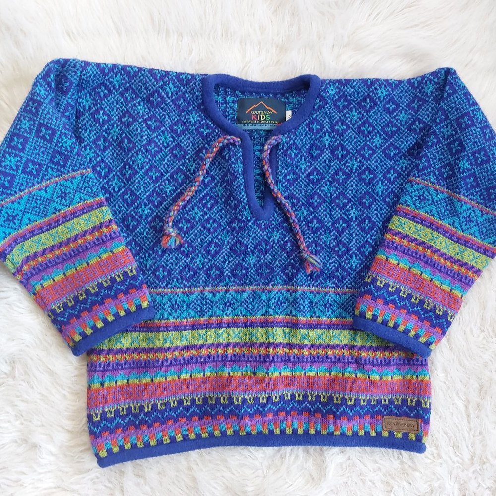 Kootenay Kids Multi Colour Wool Knit Sweater Size 6